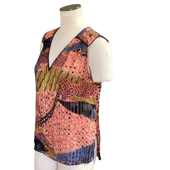 Anthropologie Of Two Minds 100% Silk Tank Top Sz M 64L - Picture 5 of 11